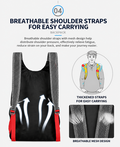 Lightweight Outdoor Backpack – Foldable for Travel, Hiking & Cycling