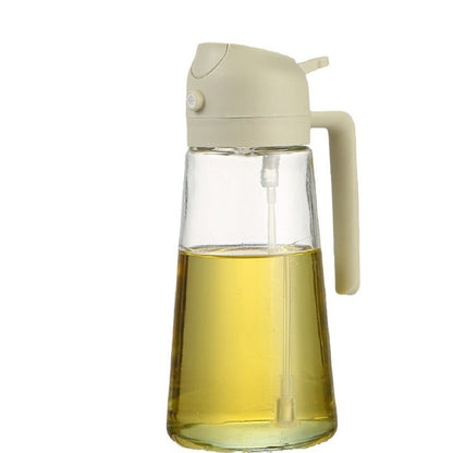 2-in-1 Glass Oil Spray Bottle with Pourer