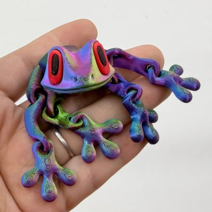 Trending 3D Magnetic Frog Figurine with Movable Joints, Fun Decorative Fridge Magnet