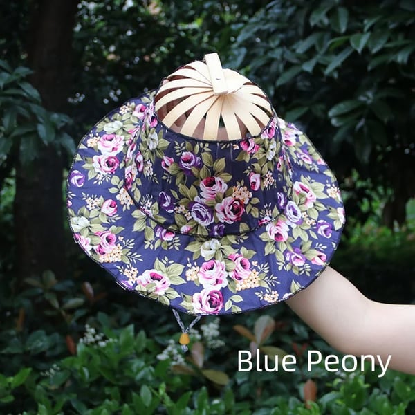 Fashionable bamboo fan hat