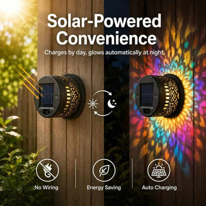 🌼 ☀️Solar Garden Projection Light – Waterproof Auto ON/OFF Outdoor Decorative Landscape Lamp
