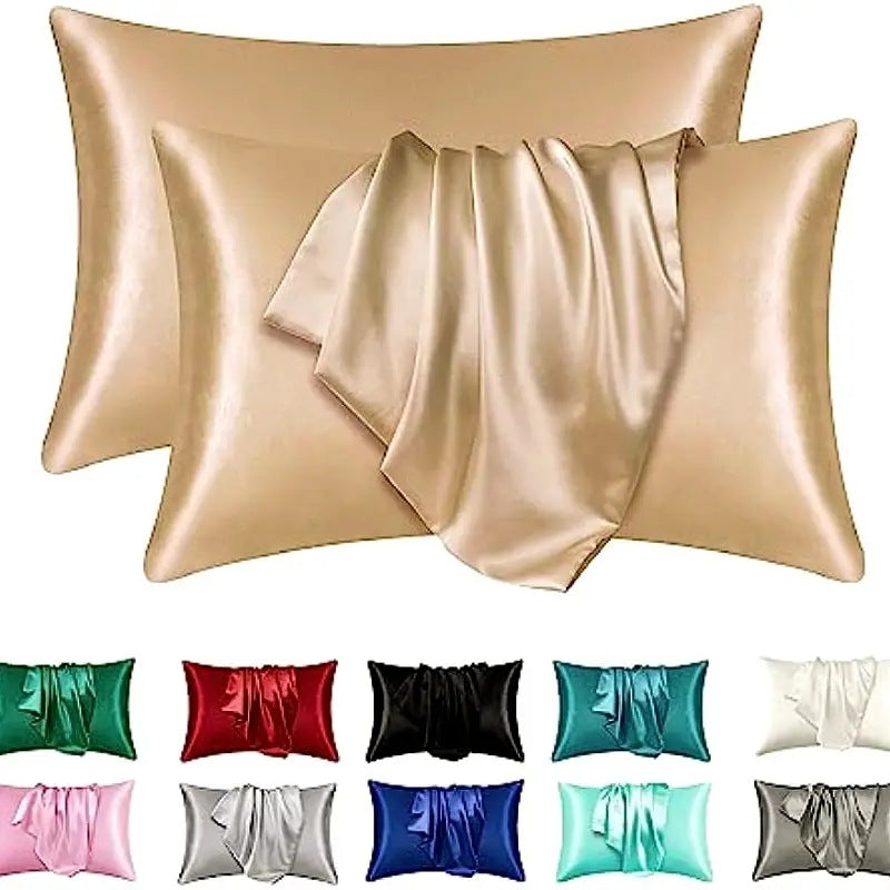 Luxury Breathable Soft Faux Silk Pillowcase