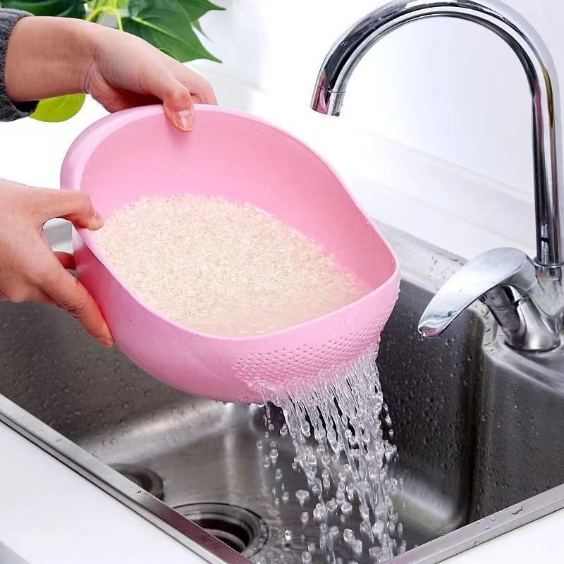 Rice Washing Draining Basket Kitchen Vegetable Fruit Washing Basket