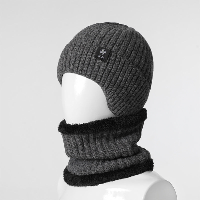 Unisex Winter Warm Knit Hat with Fleece Lining and Ear Protection