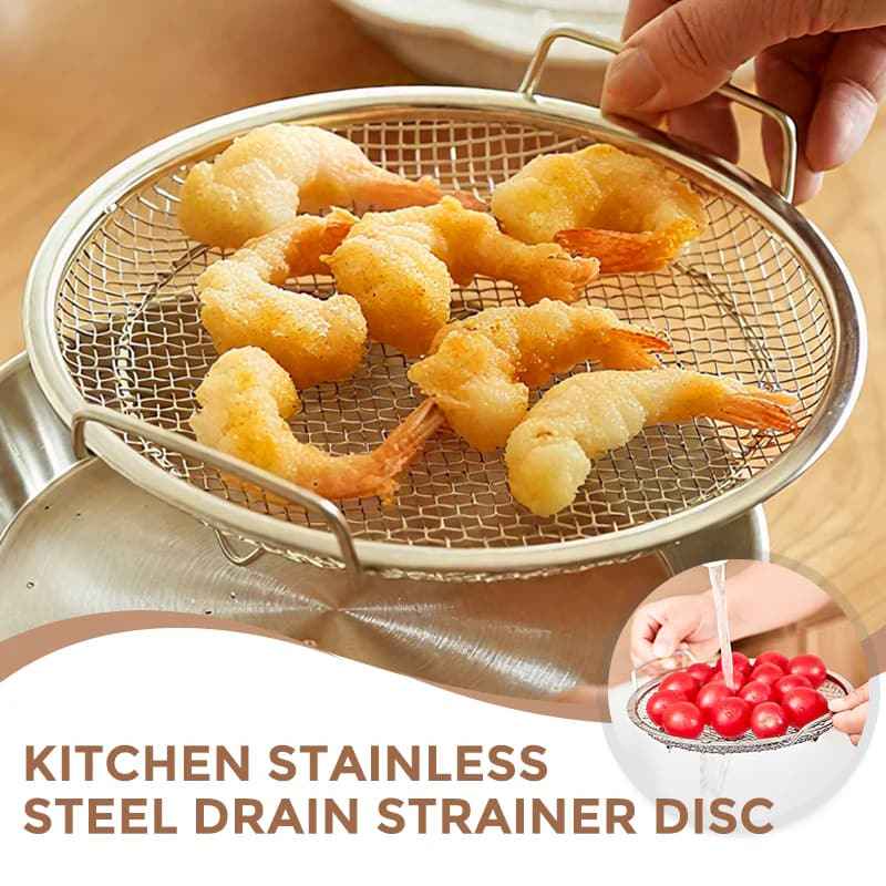 Stainless Steel Oil Strainer Tray – Dual-Handle Design for Easy Lifting