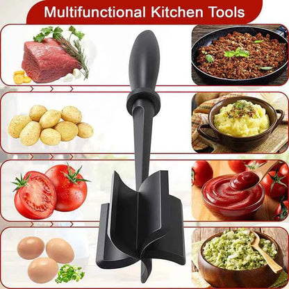 Meat Chopper & Shredder – Heat Resistant Ground Beef Smasher & Scraper, Non-Stick Pan Safe Cooking Tool