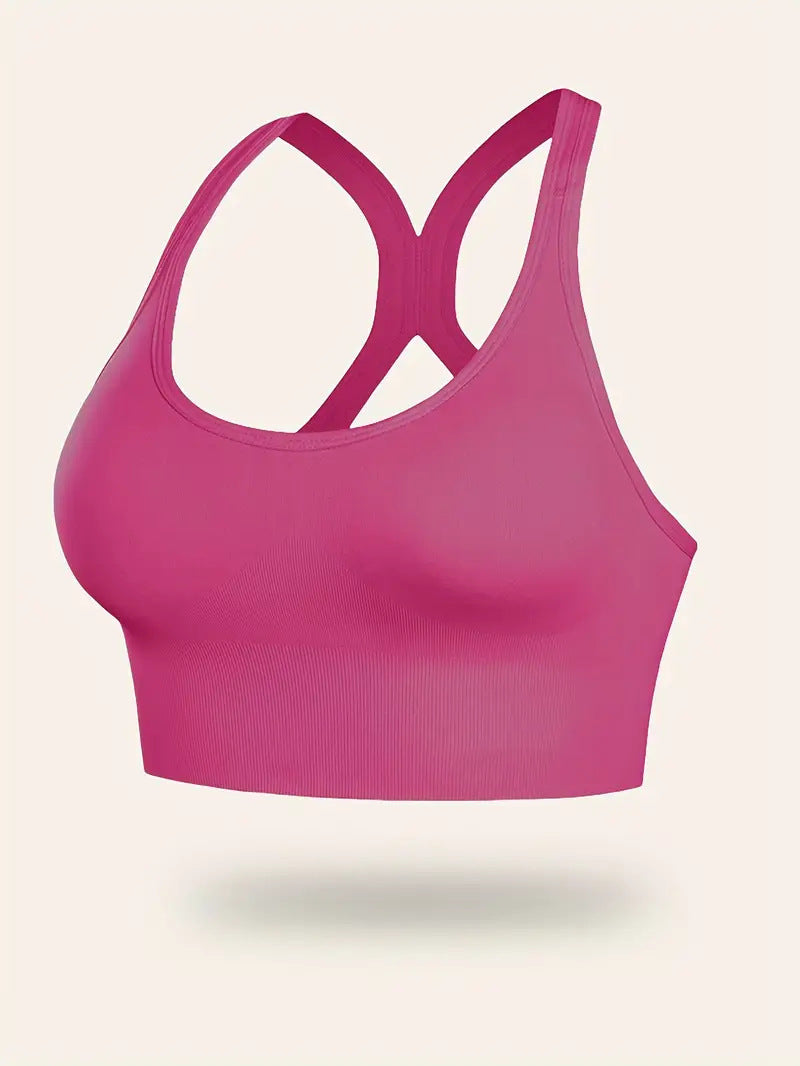 Plus Size Women's Wire-Free Bra with Removable Pads