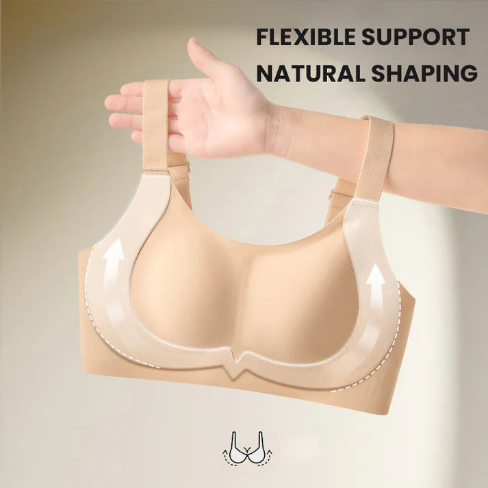 🐰Bunny Ear Cup Thin Bra – Minimizes Full Bust, Wireless & Seamless with Side Support