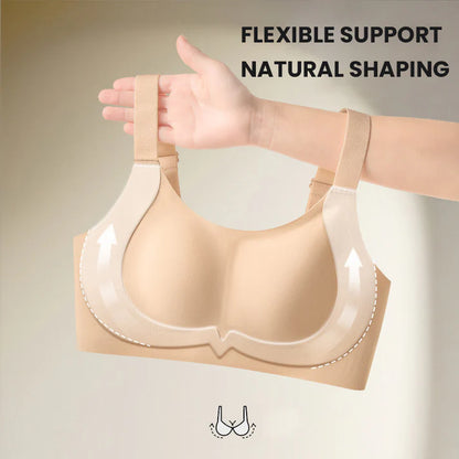 🐰Bunny Ear Cup Thin Bra – Minimizes Full Bust, Wireless & Seamless with Side Support
