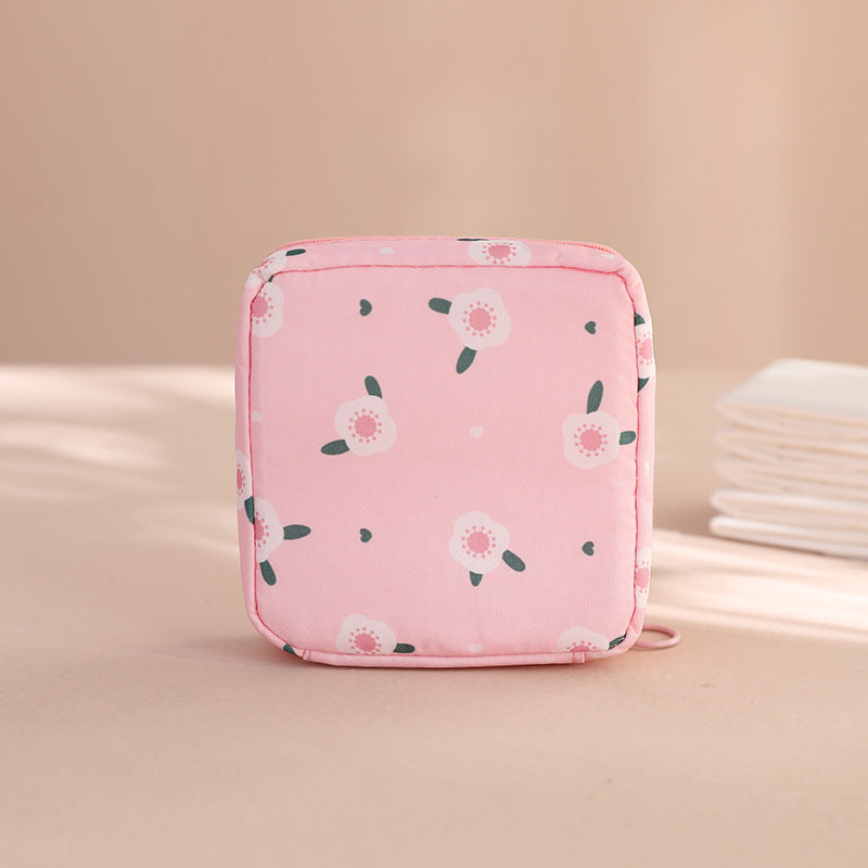 Creative Minimalist Sanitary Pad Storage Bag, also suitable for cosmetics, keychains, and data cables