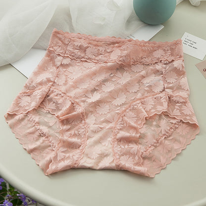Sexy Seamless Thin Lace Silk Care Panties