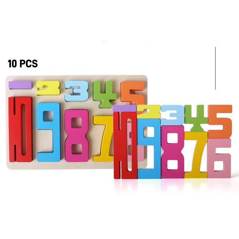 Wooden Number Building Block, Creative Montessori Stacking Toys