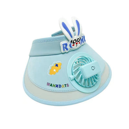 Children's Sun Hat with Rechargeable Fan