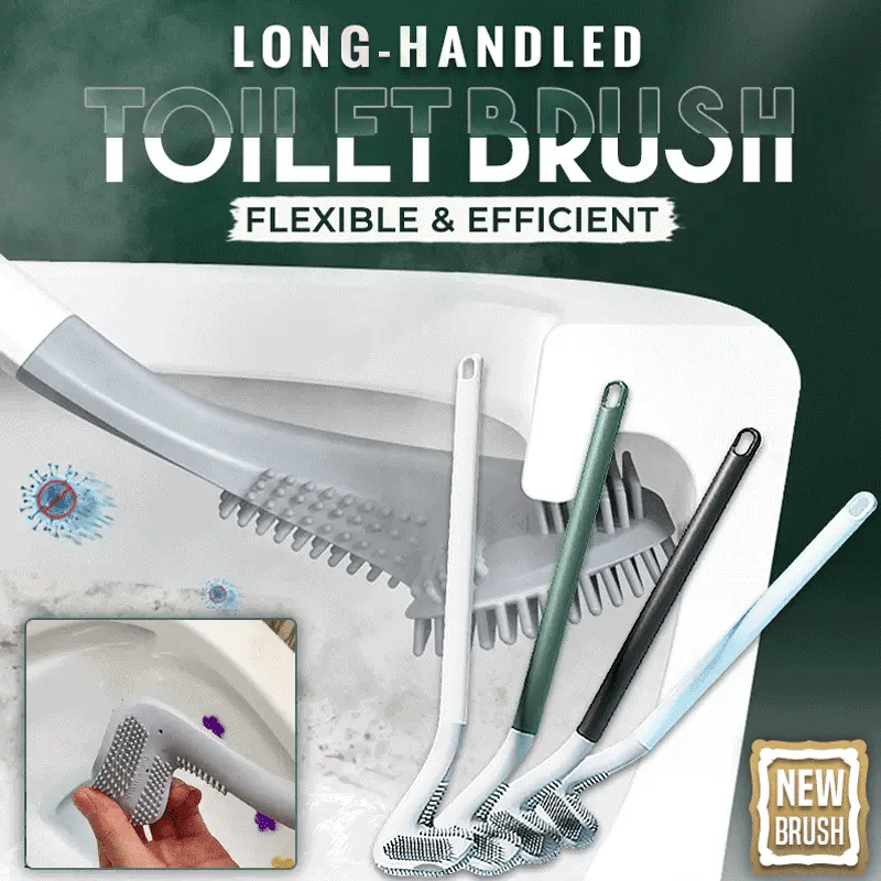 Silicone Toilet Brush – Silicone Head Won't Scratch, Reaches Corners & Gaps