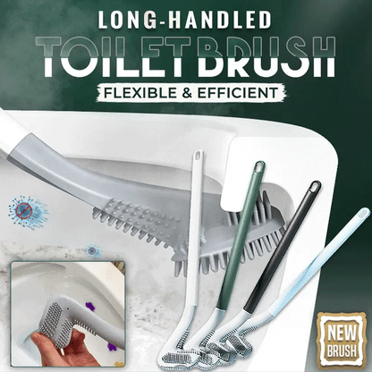 Silicone Toilet Brush – Silicone Head Won't Scratch, Reaches Corners & Gaps