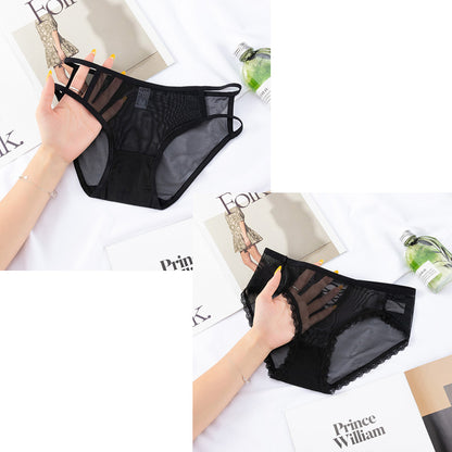 Sexy Lace Sheer Mesh Hollow-Out Panties for Women
