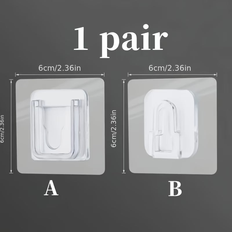 Strong Transparent AB Suction Cup Hook with Adhesive，Suitable for hanging smooth items without holes