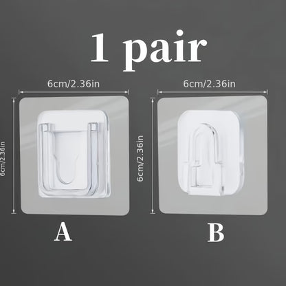 Strong Transparent AB Suction Cup Hook with Adhesive，Suitable for hanging smooth items without holes