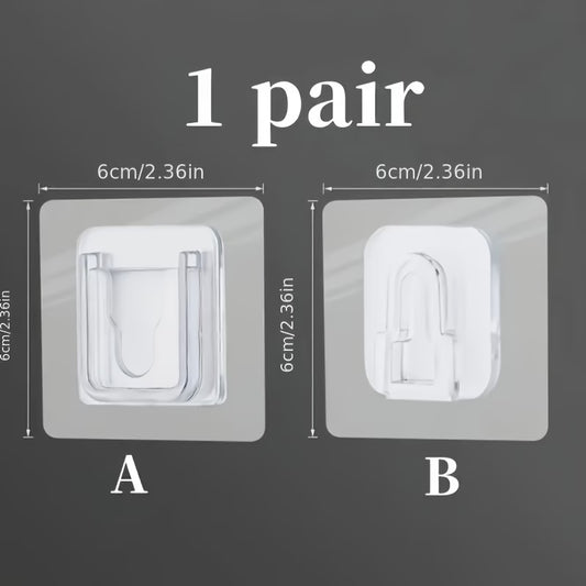 Strong Transparent AB Suction Cup Hook with Adhesive，Suitable for hanging smooth items without holes