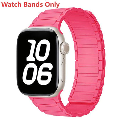 Silicone Magnetic Loop Watch Band For Apple Watch