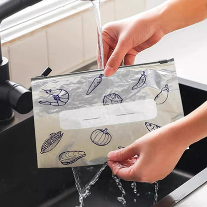 Reusable Aluminum Foil Sealable Storage Bags – Airtight & Moisture-Proof, Perfect for Fridge, Travel & Organization