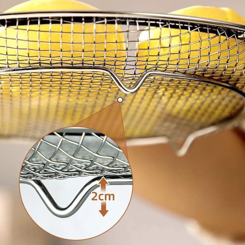 Stainless Steel Oil Strainer Tray – Dual-Handle Design for Easy Lifting