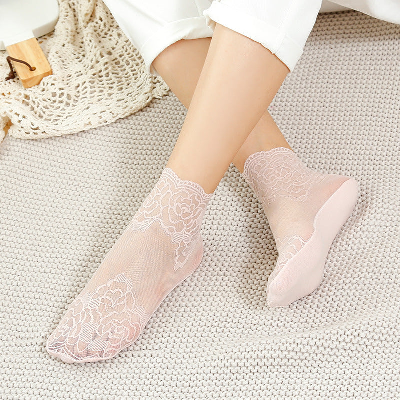 Ladies Fashion Lace Socks