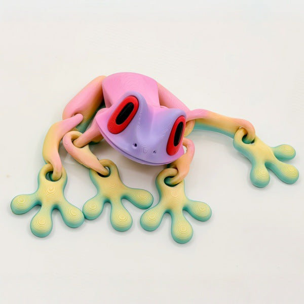 Trending 3D Magnetic Frog Figurine with Movable Joints, Fun Decorative Fridge Magnet