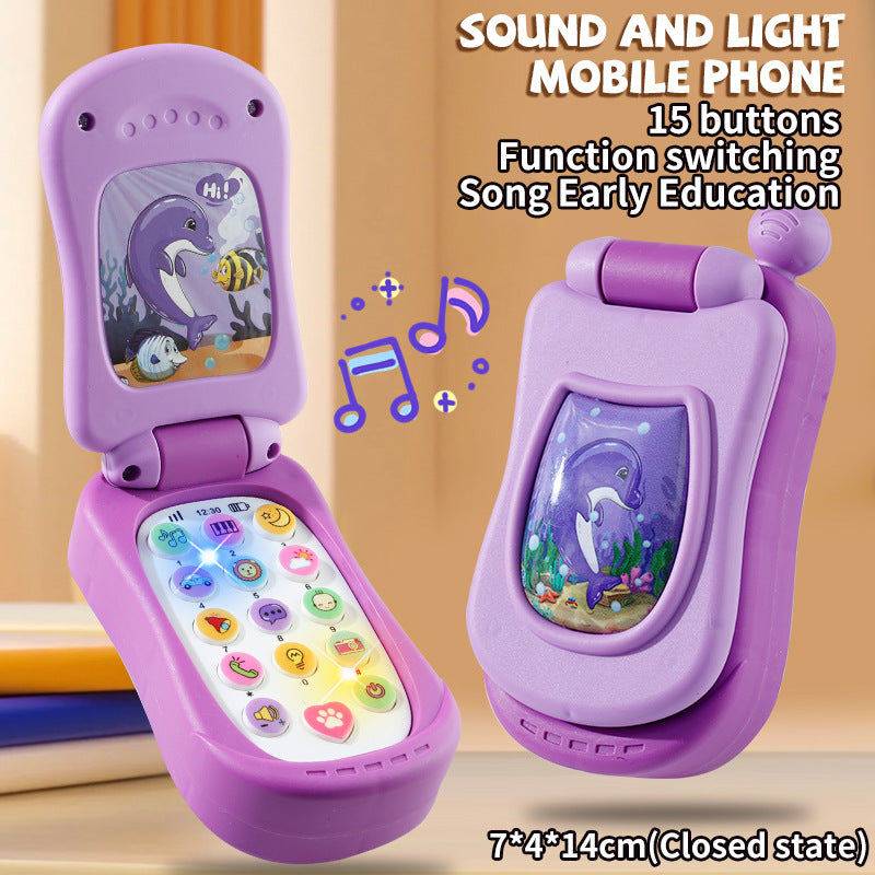 Fun Cartoon Music Flip Phone Toy