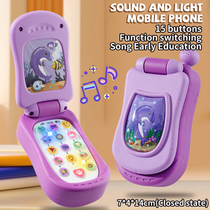 Fun Cartoon Music Flip Phone Toy