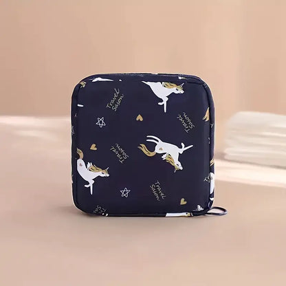 Creative Minimalist Sanitary Pad Storage Bag, also suitable for cosmetics, keychains, and data cables