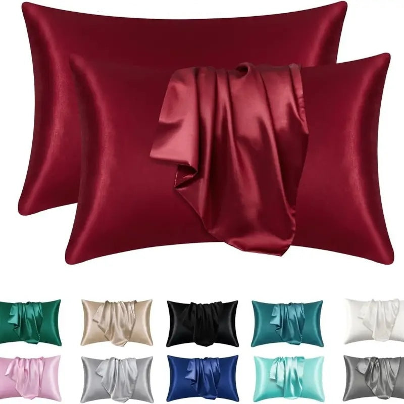 Luxury Breathable Soft Faux Silk Pillowcase