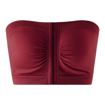 Plus Size Strapless Front Buckle Breathable Bra