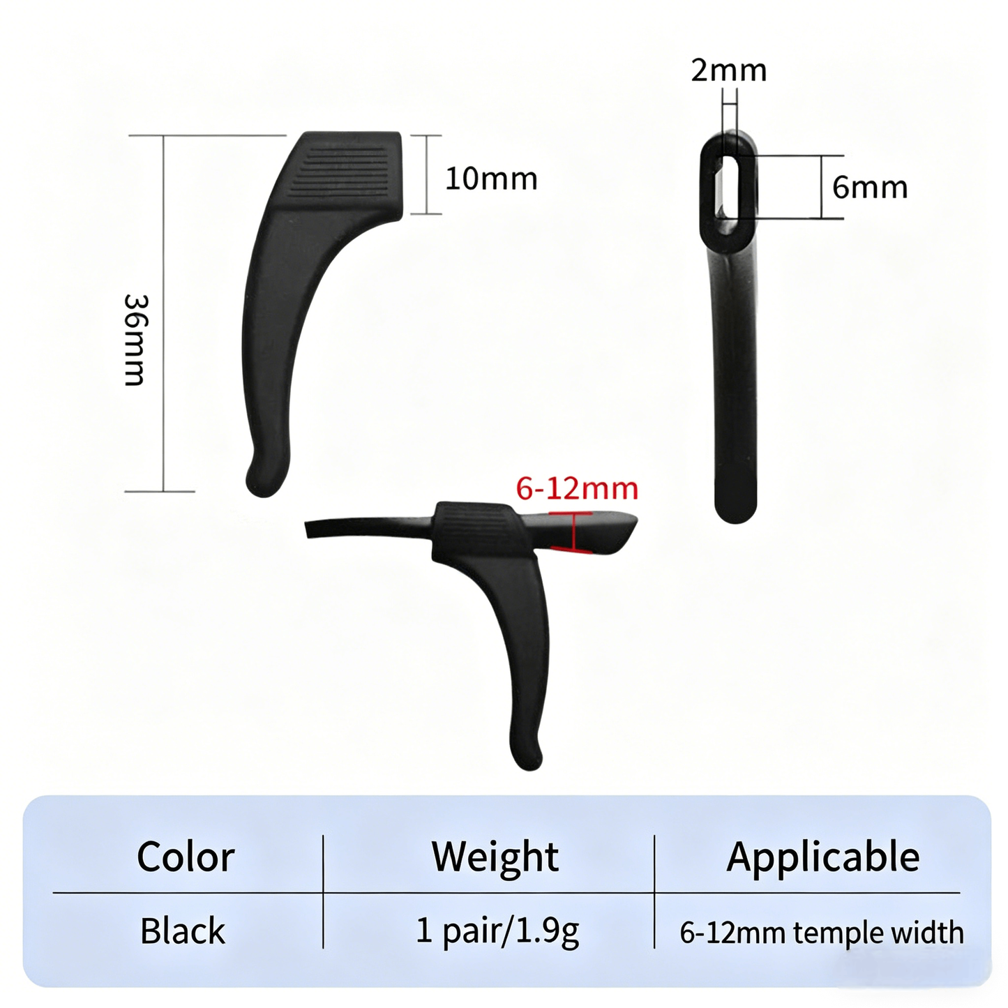 【5 Pairs】Eyeglass Holder Ear Grip