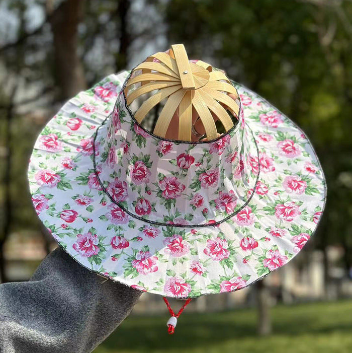 Fashionable bamboo fan hat