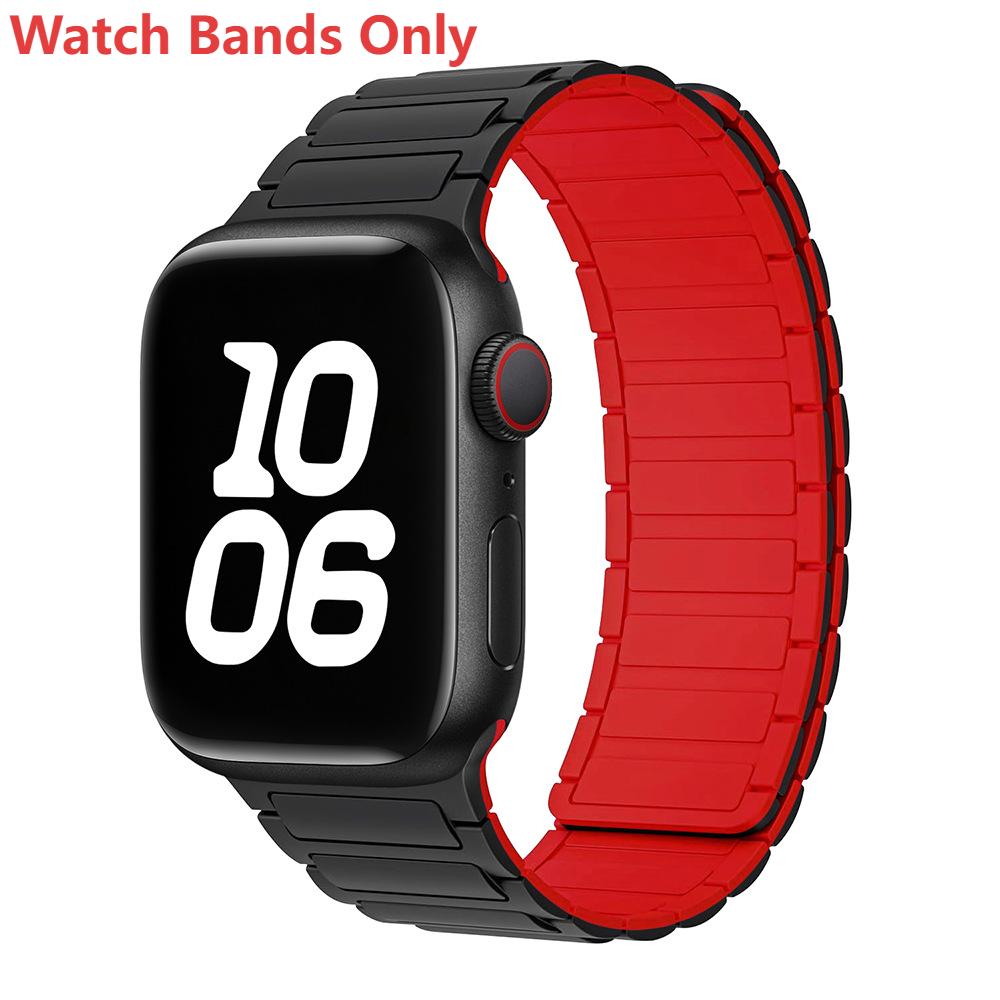 Silicone Magnetic Loop Watch Band For Apple Watch