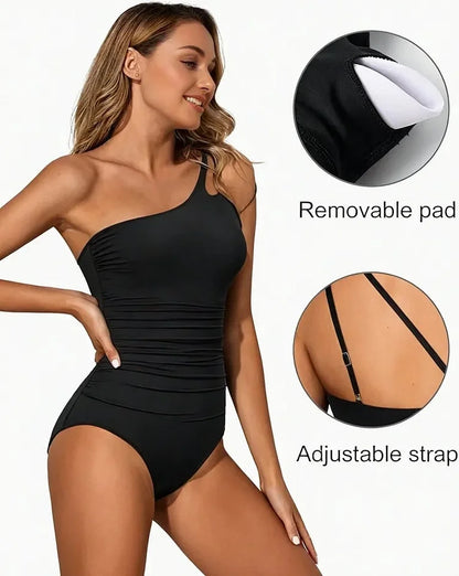 One Shoulder One Piece Swimsuit