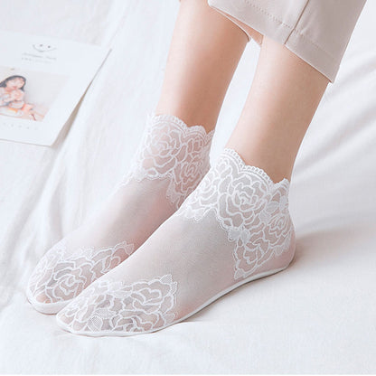 Ladies Fashion Lace Socks