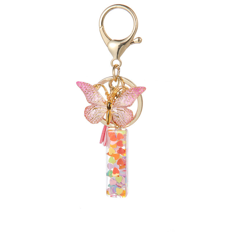 Butterfly Letter Keychain Tassel Design