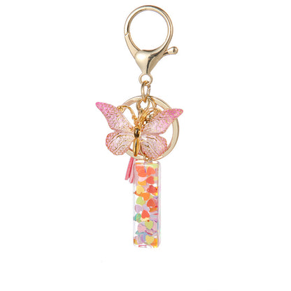 Butterfly Letter Keychain Tassel Design