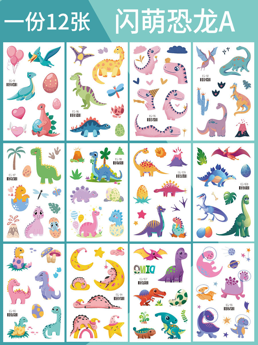 Cartoon Glitter Tattoo Stickers