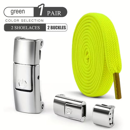 1 Pair Free-Tie Shoelaces Set for Sneakers Canvas Shoes