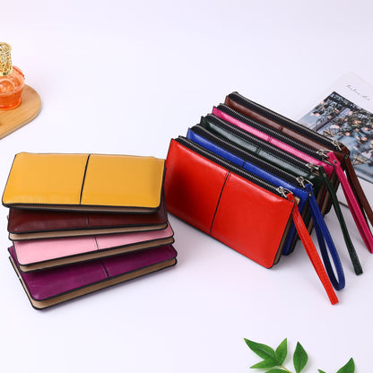 👛Large Capacity Zipper Wallet – Multi-Card Slots, Holds Phone, Cash & ID, All-in-One for Daily Outings