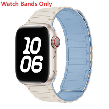 Silicone Magnetic Loop Watch Band For Apple Watch