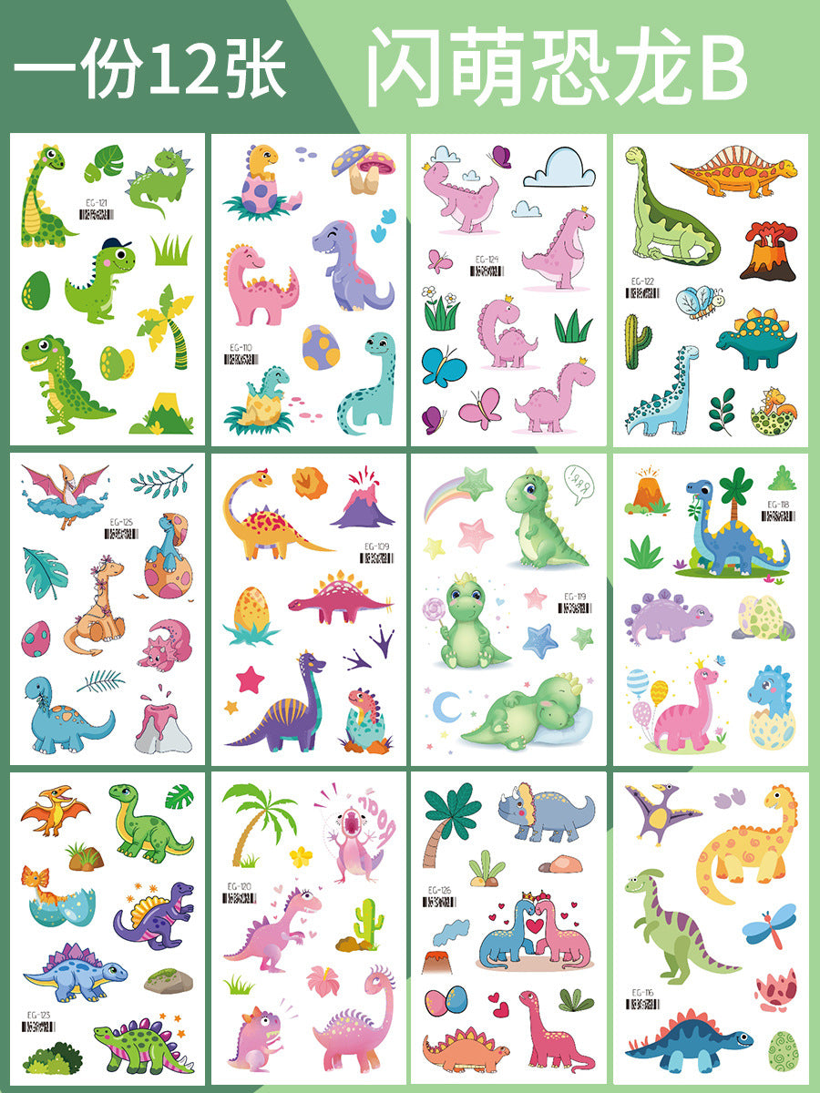 Cartoon Glitter Tattoo Stickers