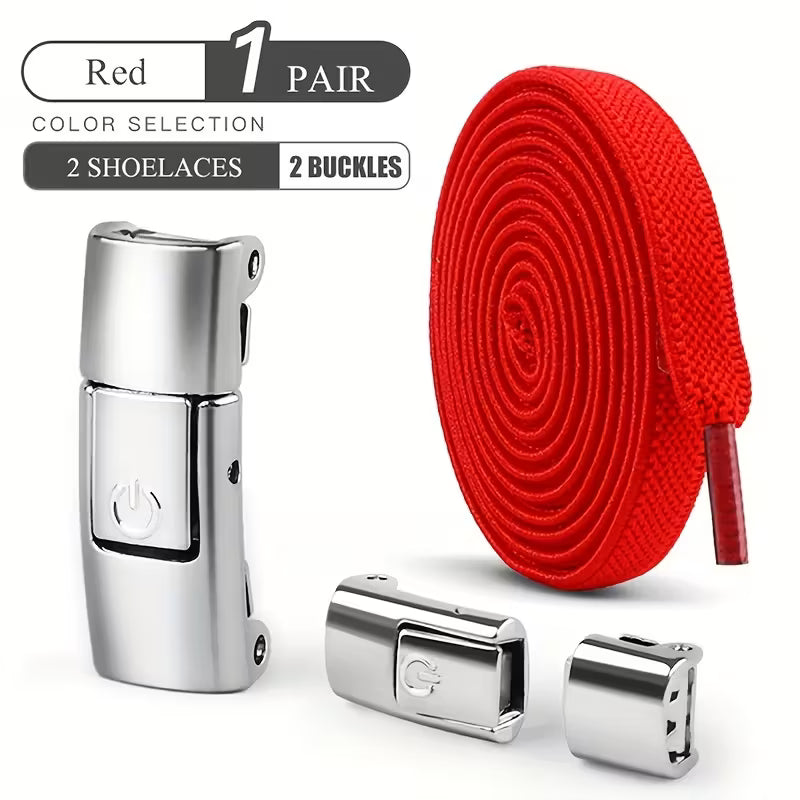 1 Pair Free-Tie Shoelaces Set for Sneakers Canvas Shoes