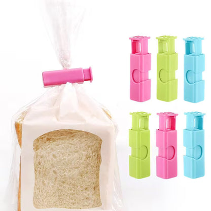 Colorful Food Bag Sealing Clips, Press Sealer for Food, Moisture-Proof Vacuum Packaging Clips, Kitchen Storage Accessories