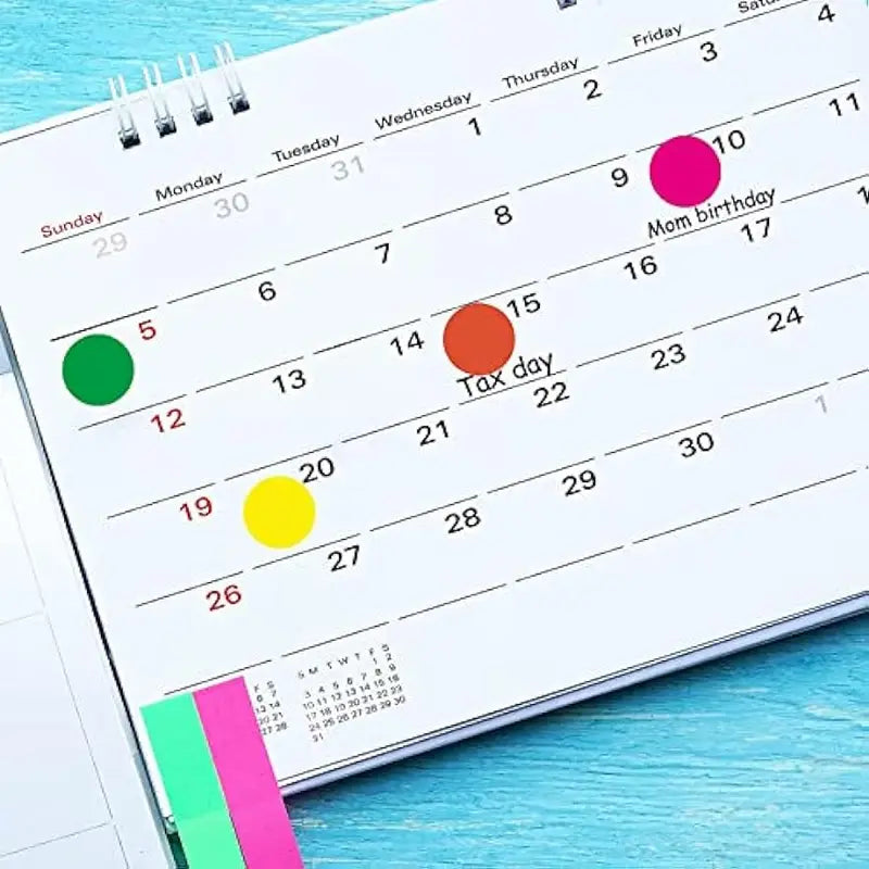 [Buy 1 Get 1 Free] Colorful Dot Stickers Round Adhesive Labels