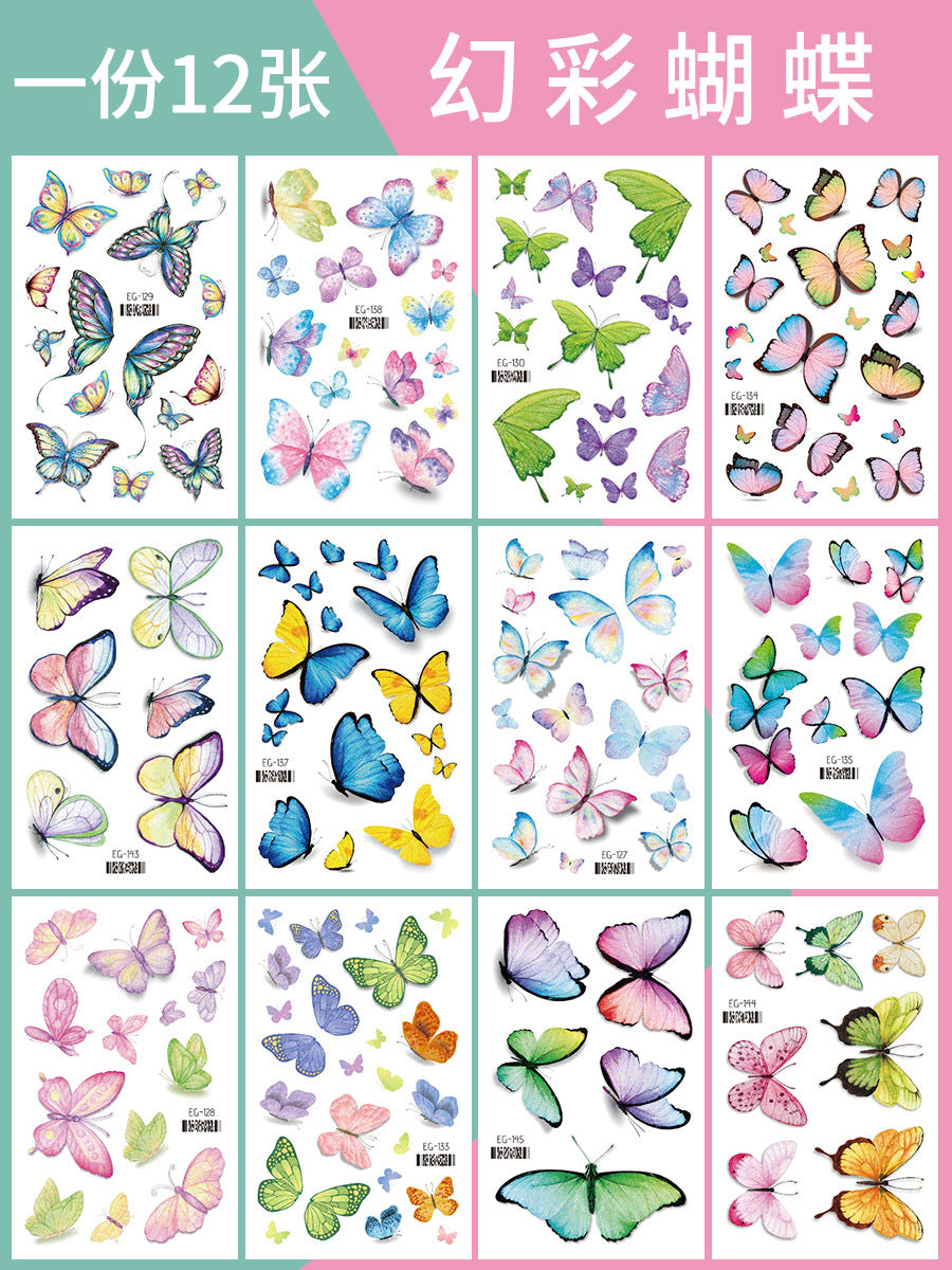 Cartoon Glitter Tattoo Stickers