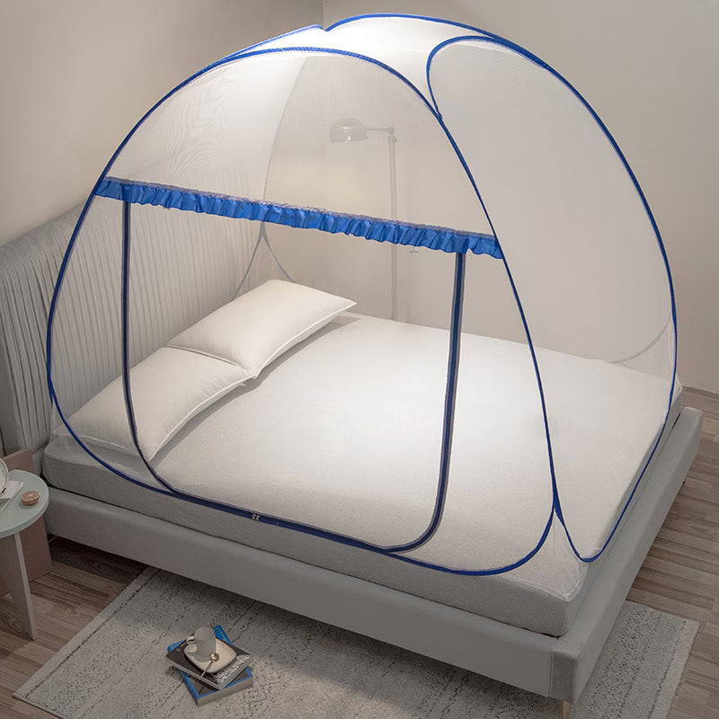 Foldable Dome Mosquito Net – Easy Setup Pop-Up Bed Canopy, Breathable Fine Mesh Insect Protection